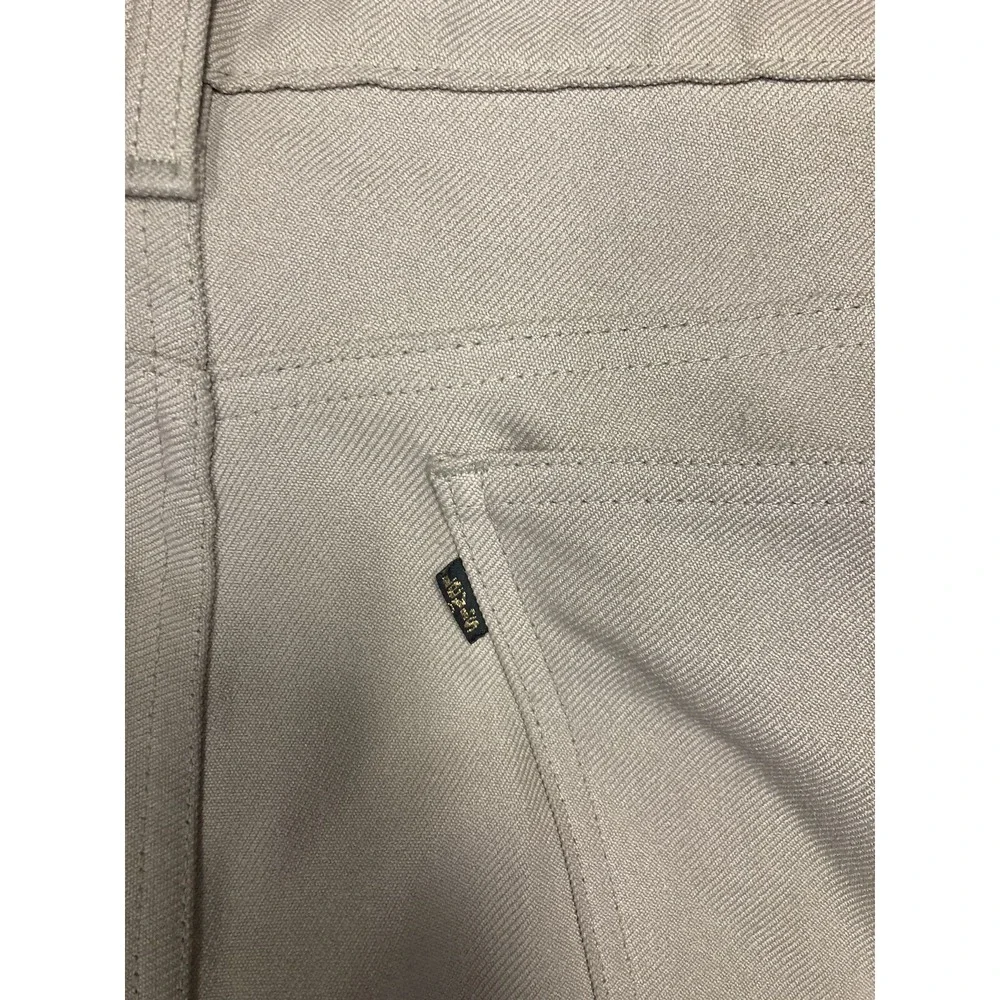Vintage Levis Mens Tag 36 x 32 Beige Polyester Pants Black‎ Label 10517